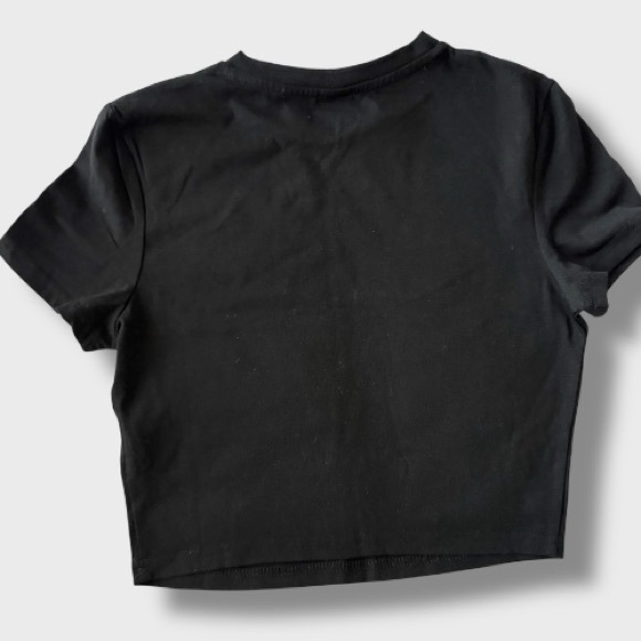 Black Graphic Tee with White Letters - M - Picture 5 of 6